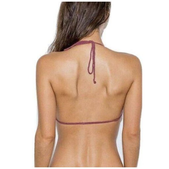 Women Small SOME DAYS LOVIN Miles Crochet Triangular Bikini top - Picture 5 of 9